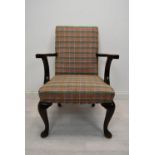 Armchair, mid century Georgian style mahogany. H.95 cm.