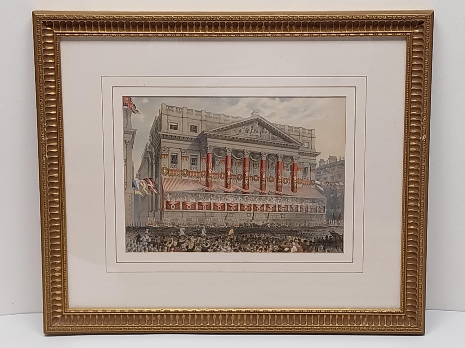 A set of six framed and glazed hand coloured engravings of views of London. H.42.5 W.50.5 cm (larges - Image 3 of 8