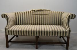A two seater sofa in need of restoration. H.75 W.165 D.68 cm.