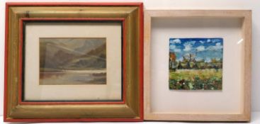 Two miscellaneous framed oil paintings. H.36.5 W.42 cm (largest)