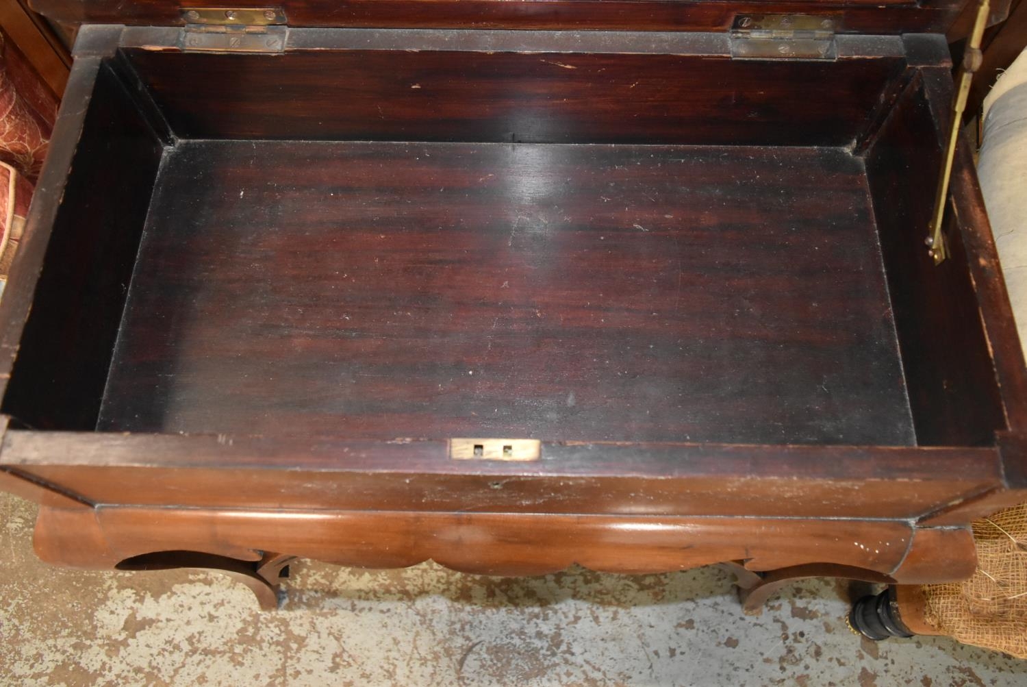 Work table, C.1900 mahogany. H.77 W.73 D.43 cm. - Image 4 of 5