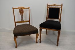 Two 19th century bedroom chairs.