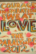 Bob and Robert Smith. 'Love'. London 2012 Olympics / Paralympics poster on satin paper. Lithograph