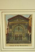 San Bernardino. Italian. Hand coloured print dated 1890. With a certificate of authenticity