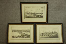 After S. & N. Buck, view of the West Side of London Bridge in 1749, after Hollar, View of London