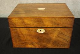 Jewellery box, 19th century rosewood. H.18 W.31cm.