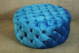 Pouffe, contemporary upholstered. H.40 Dia.93cm.