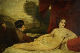 Oil on panel. Venus. In the style of Titian or Giorgione. A classic Renaissance composition with a