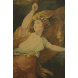 Unknown artist. Liberty. Mounted and framed print. H.57 x W.48 cm.