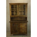 Kitchen dresser, vintage oak. H.197 W.110cm.