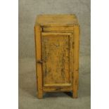Pot cupboard, vintage painted and distressed. H.66 W.36cm.