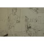 Max Toth. American b. 1978. Untitled. Pencil on paper. Unframed. H.44 x W.36 cm.