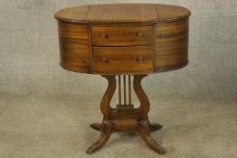 Work table, Continental style mahogany. H.72 W.66cm