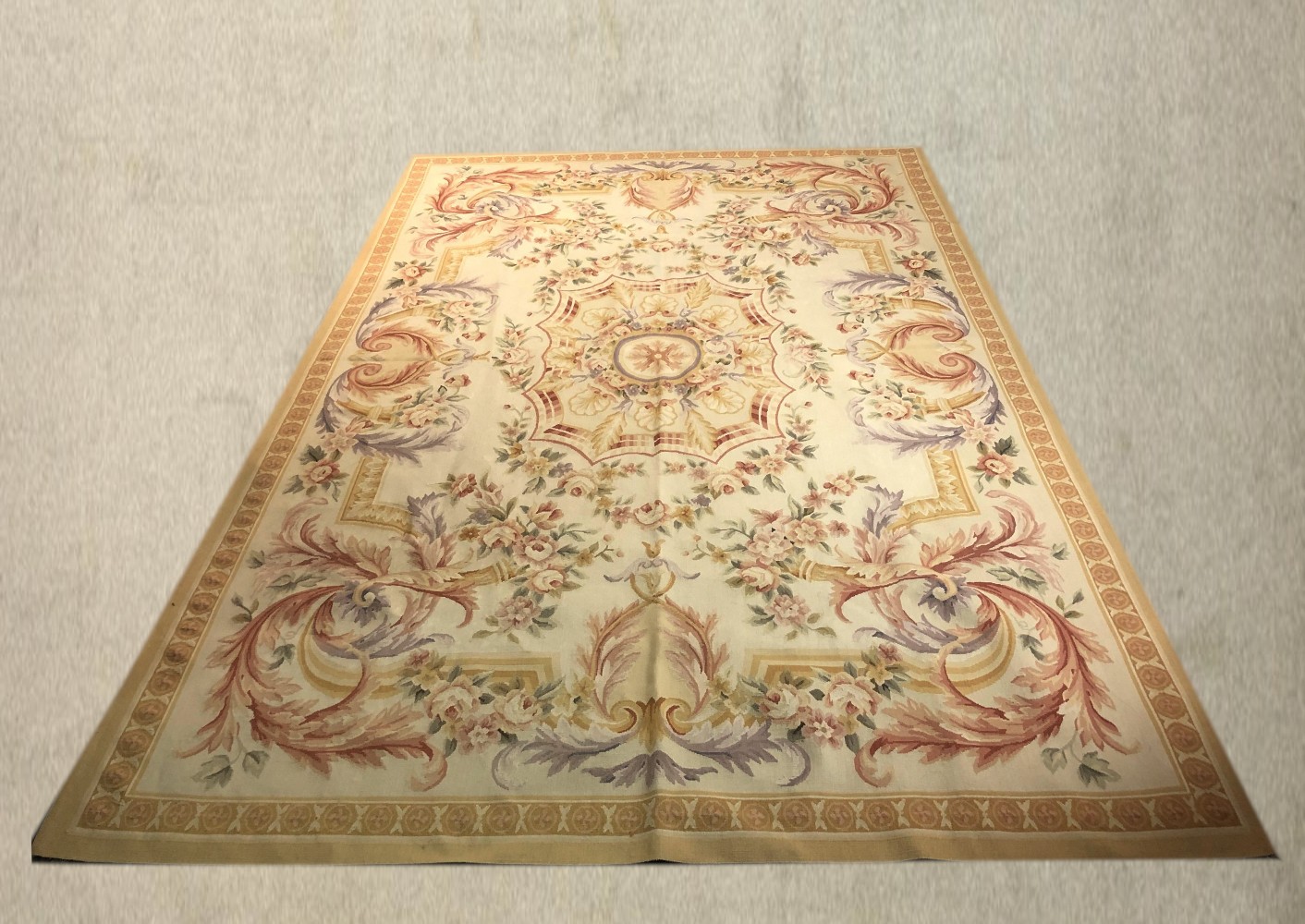 An Aubusson tapestry style carpet. L.280 W.181cm.