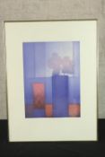 Screenprint. Flowers. Signed, indistinctly in pencil and dated 1987. Framed and glazed. H.77 x W.