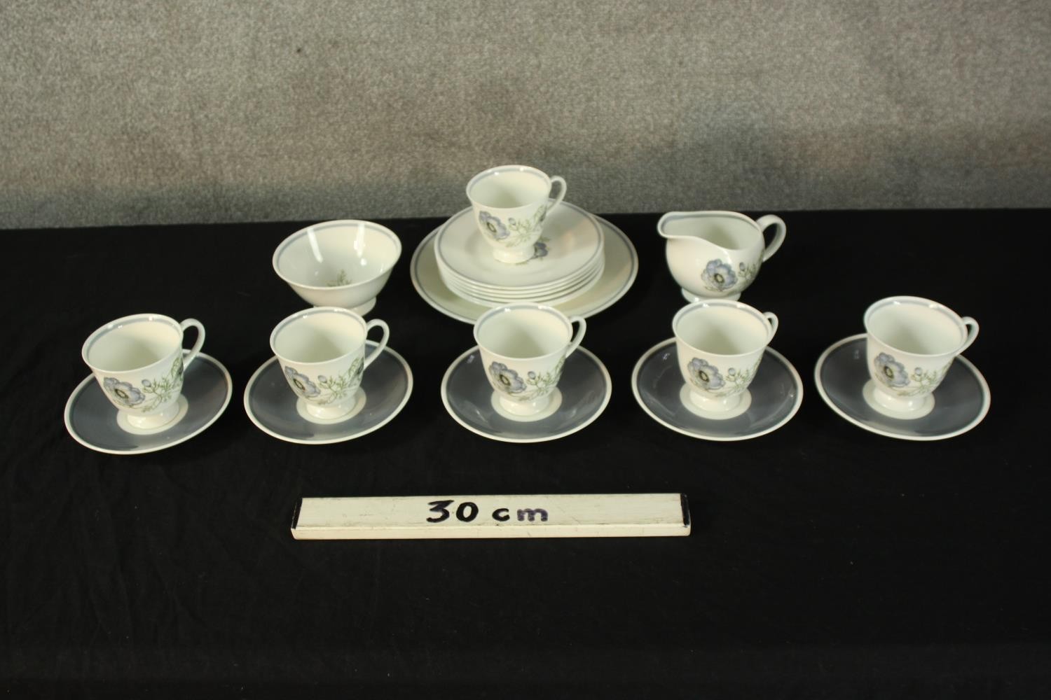 Wedgwood tea set. Incomplete. Susie Cooper designed 'Glen Mist' pattern. Bone china. The largest - Image 2 of 4