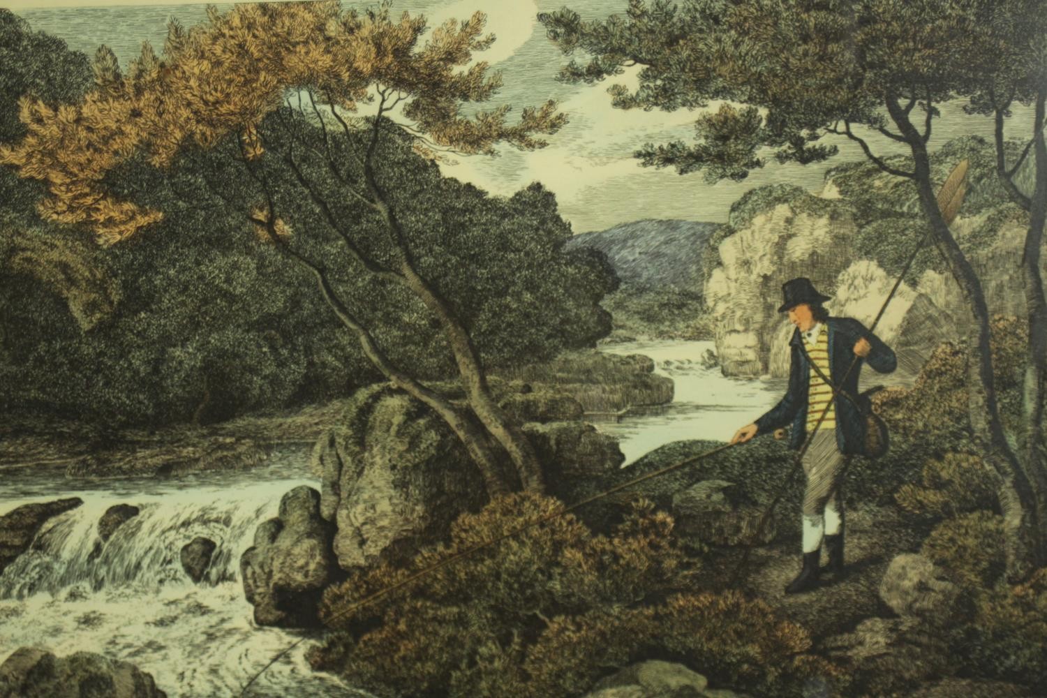 After William Samuel Howitt (British 1756-1822) four framed coloured fishing related prints entitled - Image 6 of 6