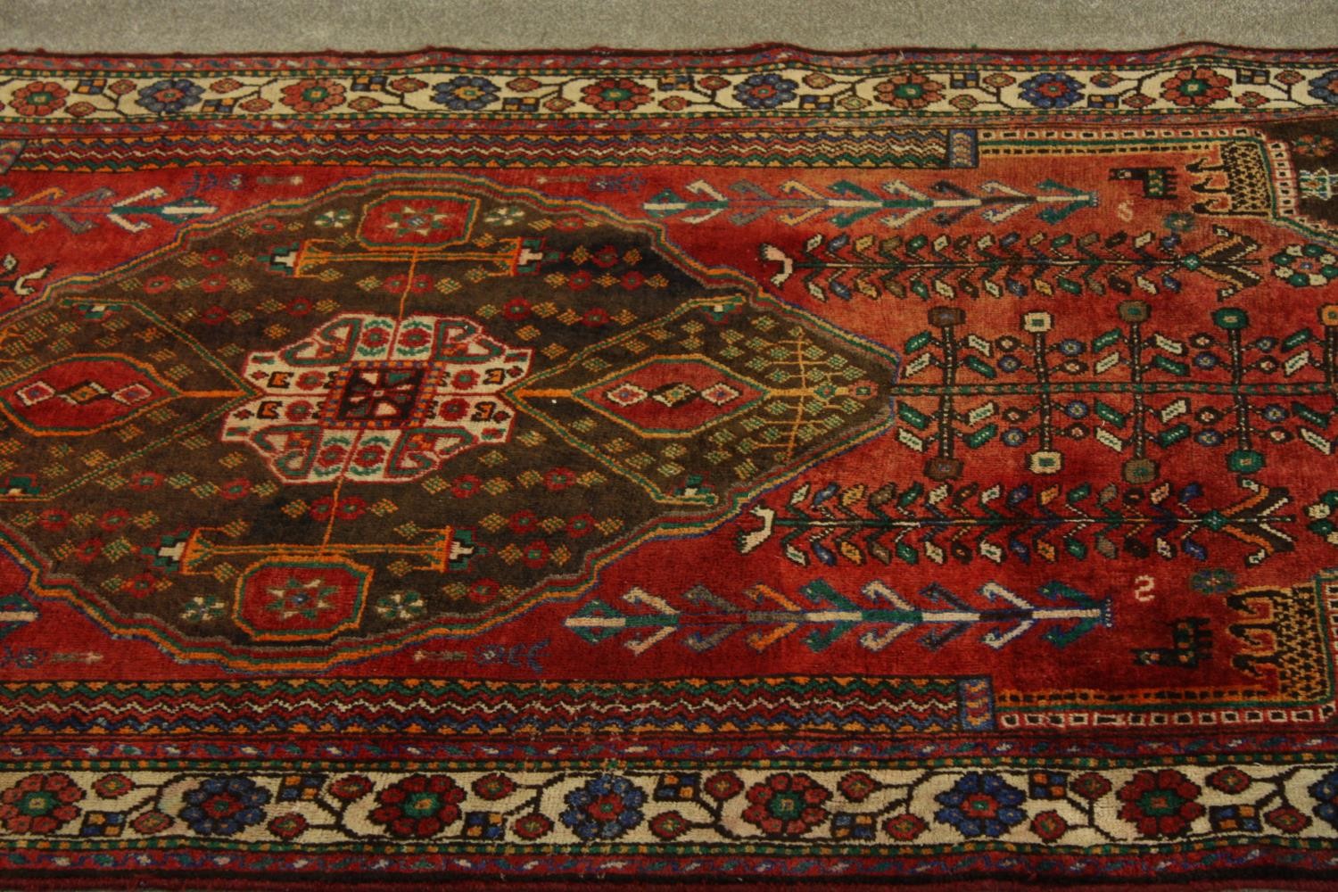 Carpet, Persian Afshar. L.320 W.148cm. - Image 2 of 4