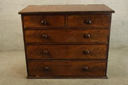 Chest of drawers, 19th century mahogany. H.92 W.110cm.