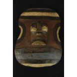 A polychrome Kidumu Teke West Africa mask. H.42 x W.31 cm. Est.