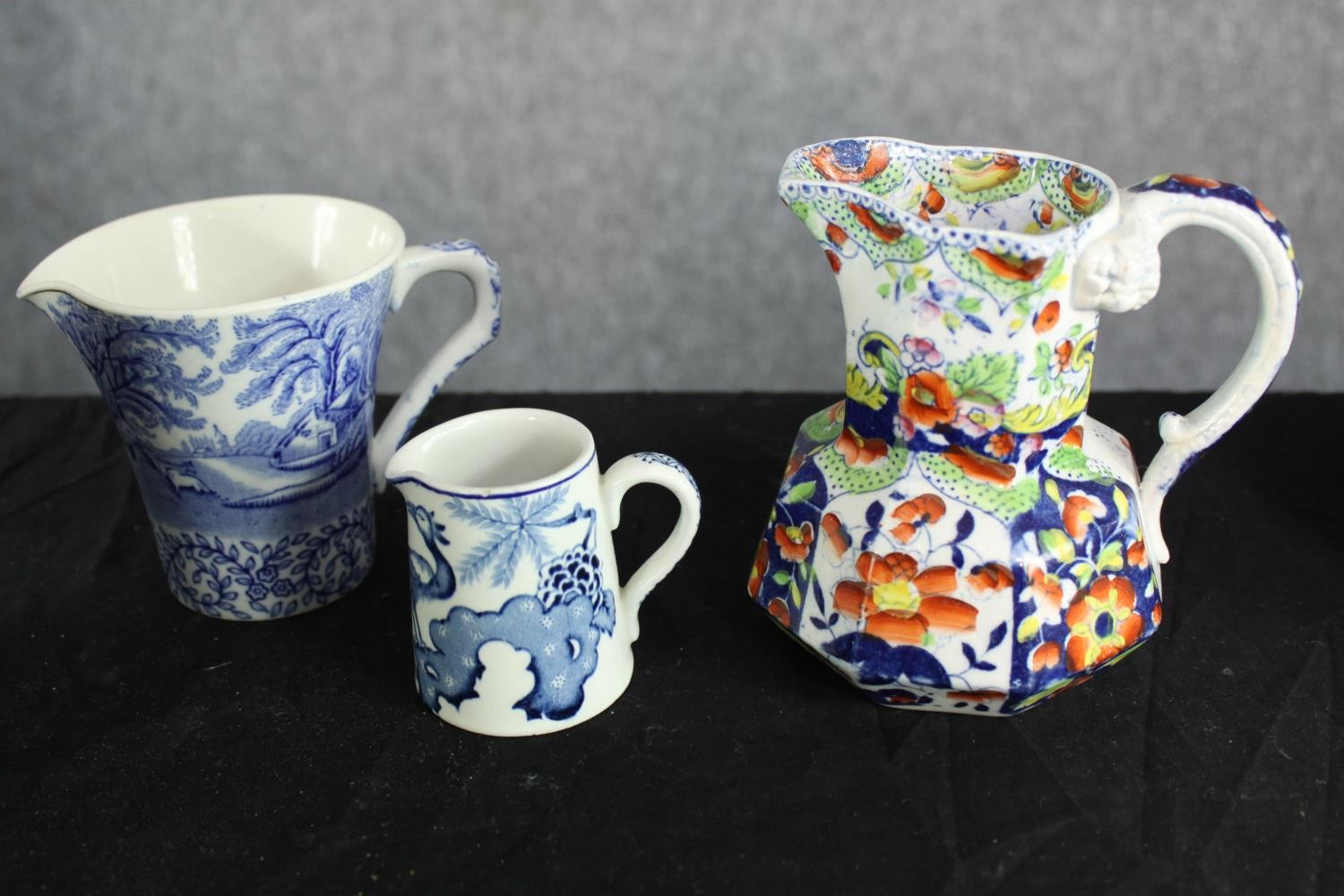 A mixed collection of four jugs and a pot. Including a modern lidded studio ginger jar. The - Image 5 of 10