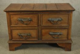 Chest of drawers, Indian teak. H.84 W.128cm.