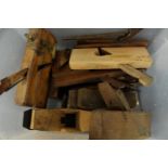 A collection of wood planers. including a edge planer with brass fastenings. L.24cm. (largest)