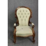 Armchair, Victorian mahogany.