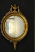 Wall mirror, Adam style moulded gilt frame. H.65 W.41cm.