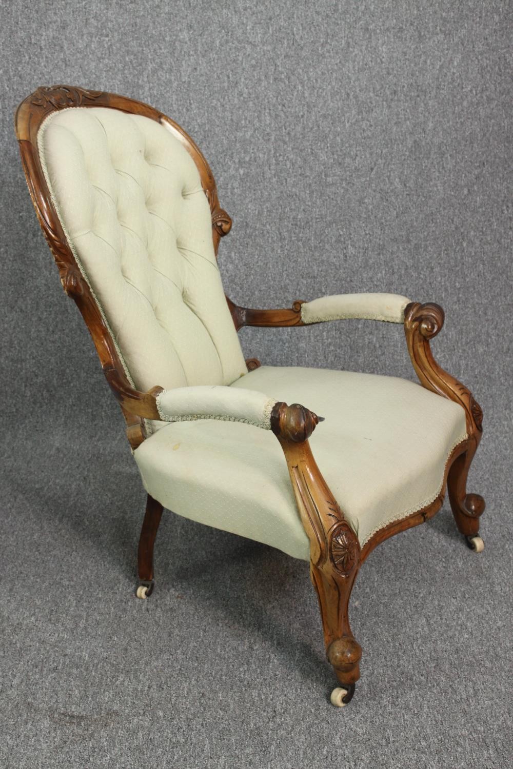 Armchair, Victorian mahogany. - Image 2 of 3
