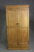 Pantry or linen cupboard, 19th century pine. H.200 W.99 D.34cm.