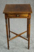 Work table, early 19th century mahogany. H.59 W.72cm.