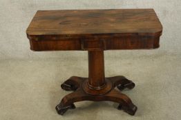 Card table, mid 19th century rosewood. H.73 W.90cm.