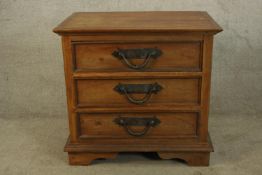 Chest of drawers, Indian teak. H.86 W.90cm.