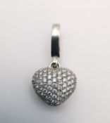 A Theo Fennell 'ART' 18ct two colour gold, diamond set heart shaped pendant, the heart pave set with