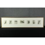 Jane Joseph (British). Seven etchings framed together. Each printed in an edition of 5 and each