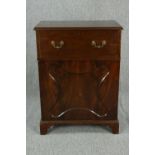 Secretaire cabinet, 19th century flame mahogany. H.117 W.80cm.