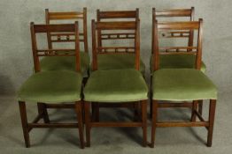 Dining chairs, a set of six 19th century mahogany.