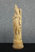 An intricately carved Indian figure of the Goddess Shiva. H.36 cm.