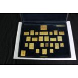 Treasures from The Royal Collection. Complete set of gold plated silver stamps. Limited edition of