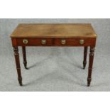 Writing table, 19th century mahogany. H.73 W.99cm.