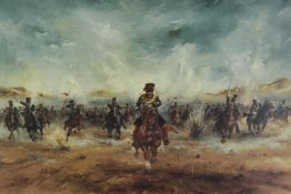 Ben Maile (British 1922-2017). Lithograph titled ‘The Charge Of The Light Brigade.’. Hand signed