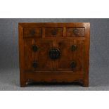 Side cabinet, 19th century Chinese elm. H.46 W.102 D.96 cm