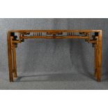 Console table, Chinese teak. H.81 W.150 D.33 cm