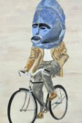 David Caines. Oil on canvas. 'Recycled no. 1'. H.50 x W.50 cm.