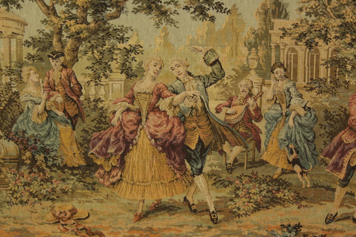 Aubusson style tapestry. In a decorative gilt frame. Early to mid twentieth century. H.53 x W.148 - Image 2 of 4