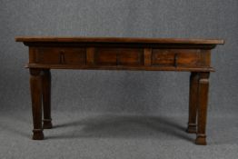 Console table, Indian teak. H.86 W.155 D.42 cm