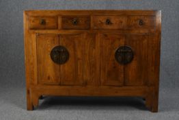 Sideboard, Chinese elm. H.98 W.128 D.42 cm