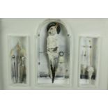 Richard James (British b. 1963). 'Madonna with Angels and Saints.' 2009. Mixed media. Signed. Framed