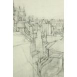 Architectural drawing. Somers Town, London. Signed Robert Flatner. Framed and glazed. H.82 x W.60